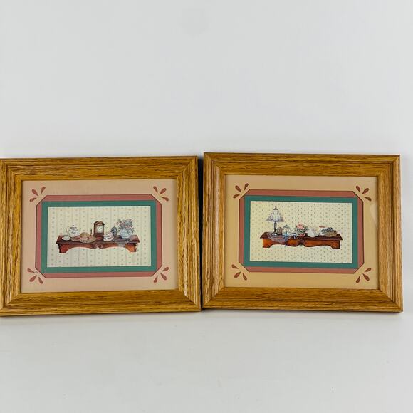 Two Victorian Country Shelves Vintage Home Decor Prints 9 1/2 x 7 1/2" - Picture 7 of 7